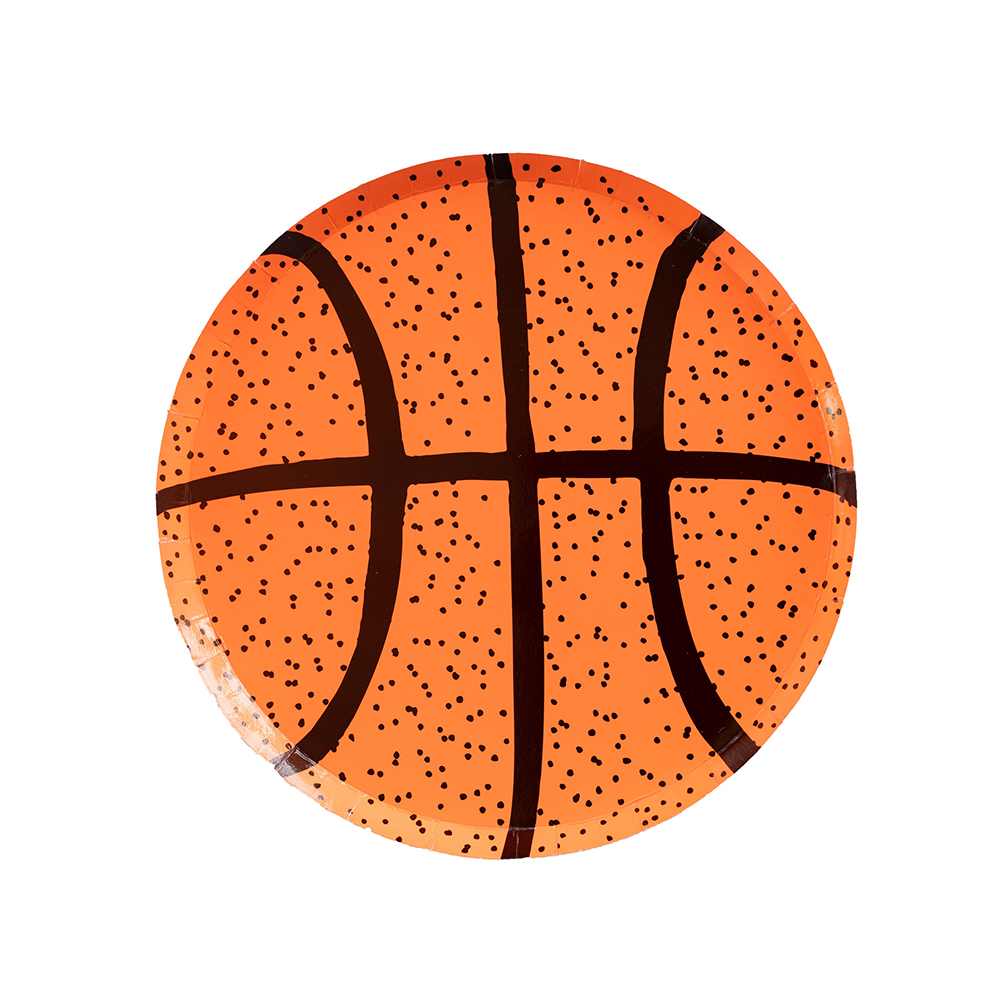 Good Sport Small Basketball Plates - 8 Pk.