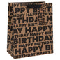BAG LRG HAPPY BIRTHDAY SCRIPT BLACK