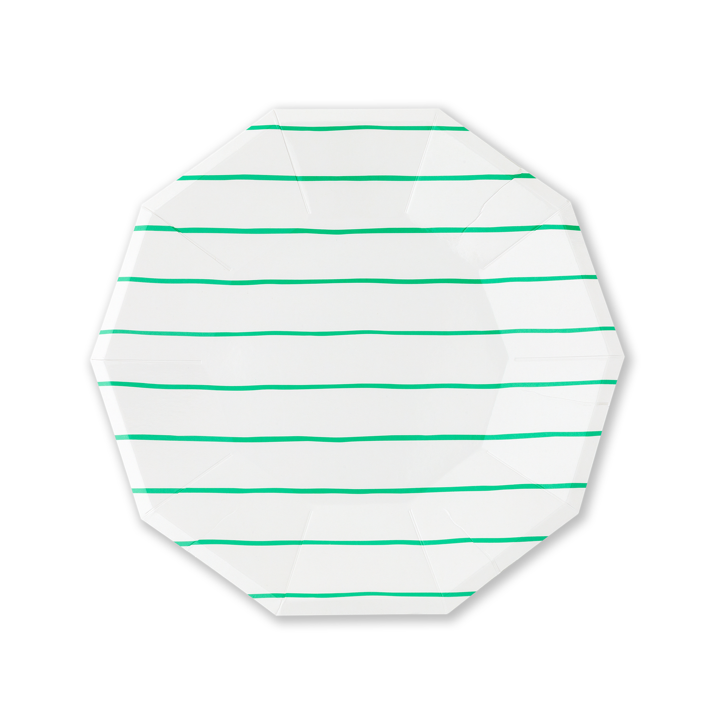 Frenchie Striped Clover Plates - 2 Size Options - 8 Pk.