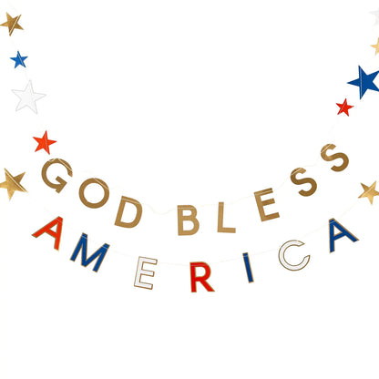 God Bless America Paper Banner Set