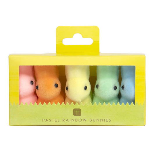 Pastel Mini Easter Bunnies - 5 Pack