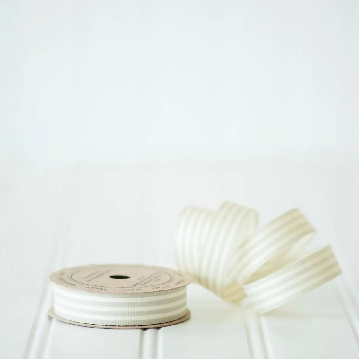 Natural Cotton Curling Ribbon - Stripes & Dots