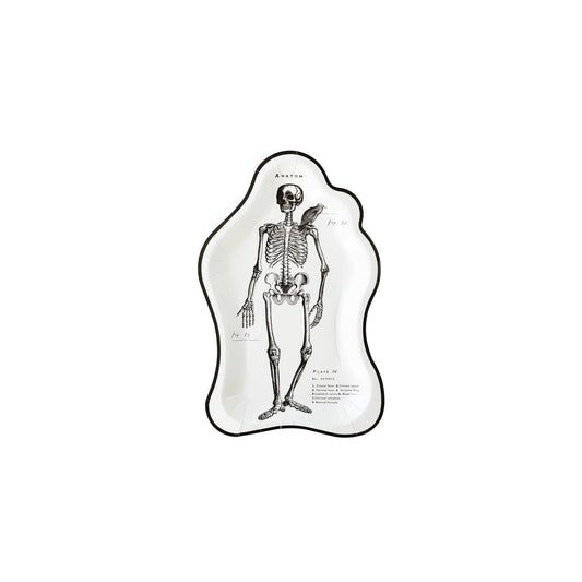 Ephemera Halloween Skeleton Shaped Plate