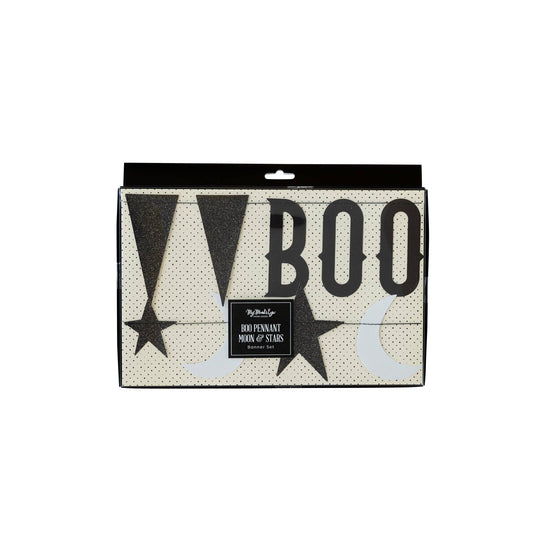 Vintage Halloween Boo With Stars Banner Set