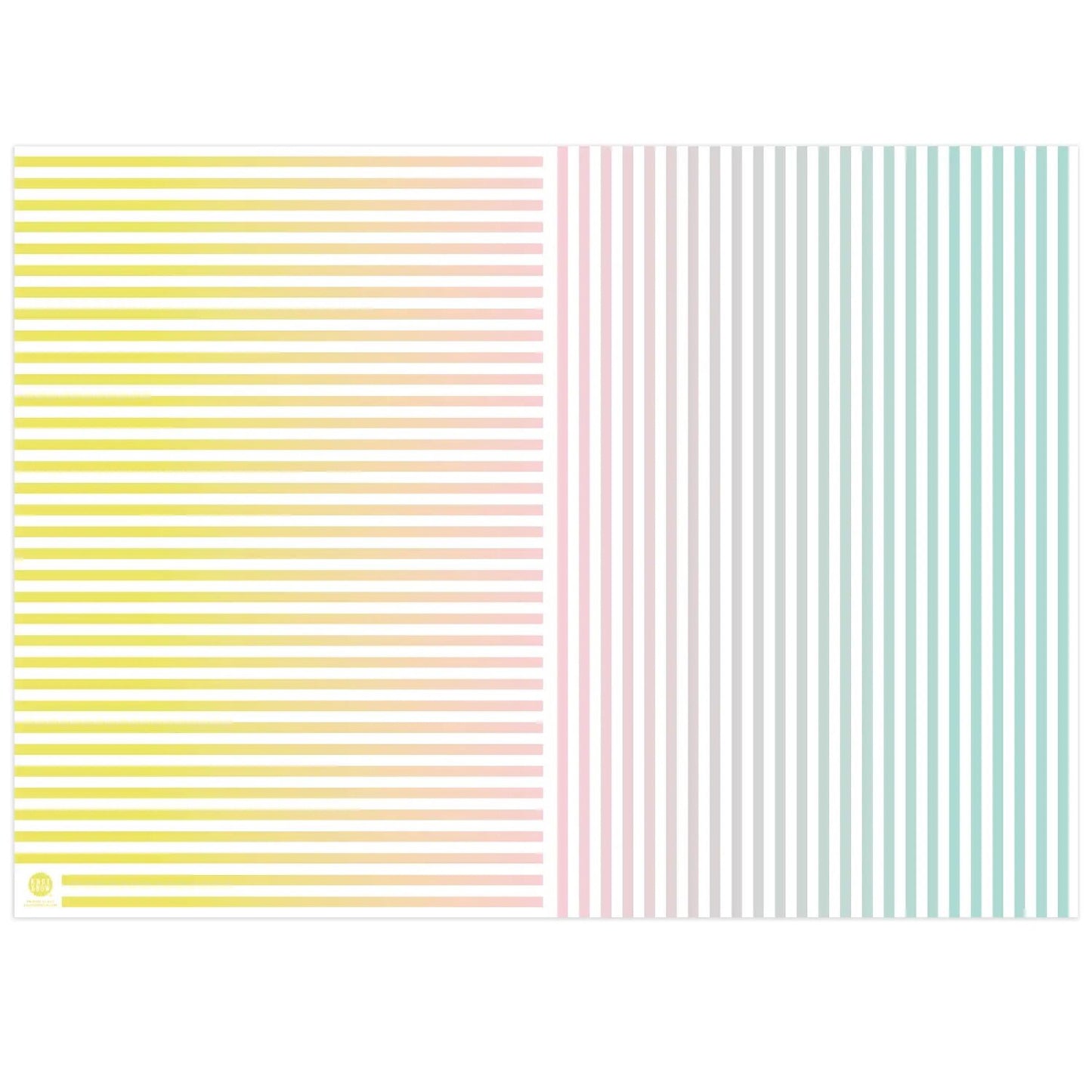 Rainbow Chip+Gradient Stripe Double Sided Flat Wrap