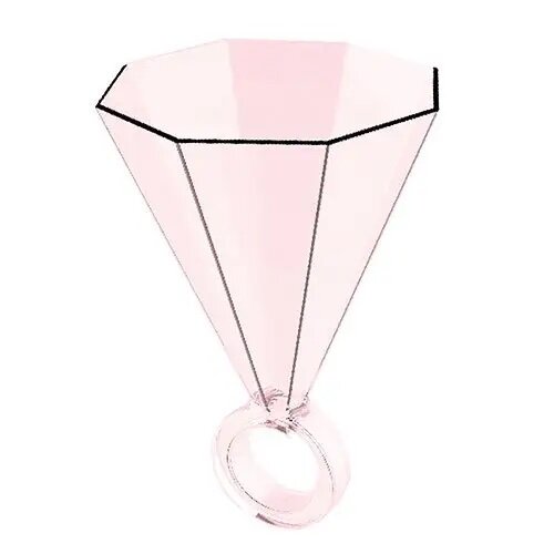 Light Pink Shot Glass Ring
