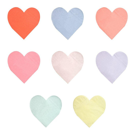 Party Palette Heart Large Napkins (set of 20)