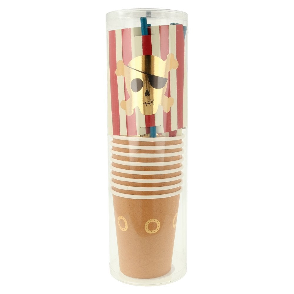 Pirate Cup & Straws Set (set of 8)