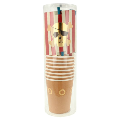 Pirate Cup & Straws Set (set of 8)
