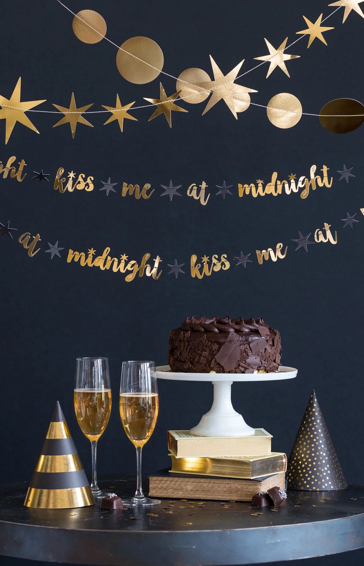 New Year's Eve Kiss Me at Midnight Banner