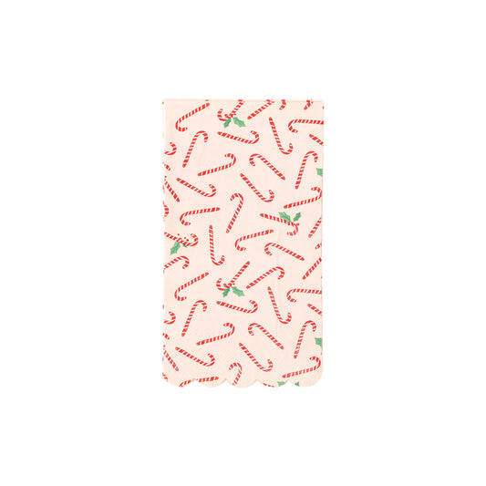 Candy Cane Scallop Guest Towel Napkin