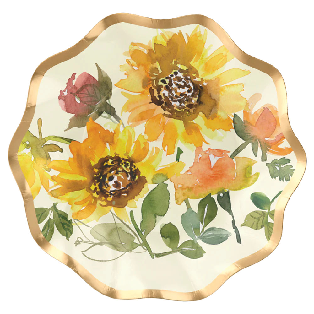 Wavy Appetizer/Dessert Bowl Sunflower