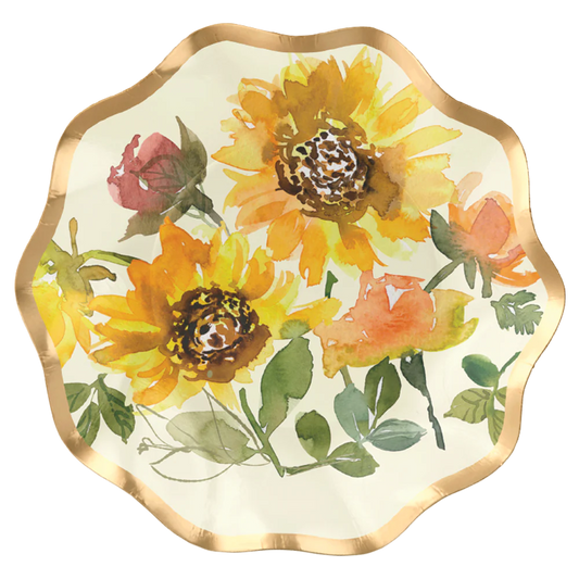 Wavy Appetizer/Dessert Bowl Sunflower