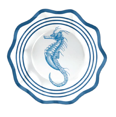 Wavy Appetizer/Dinner Bowl Nautical