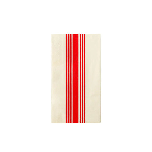 Hamptons Red Stripe Paper Guest Towel