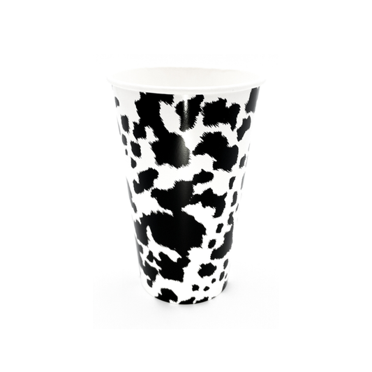 Black Cowhide Cups (Set of 8)