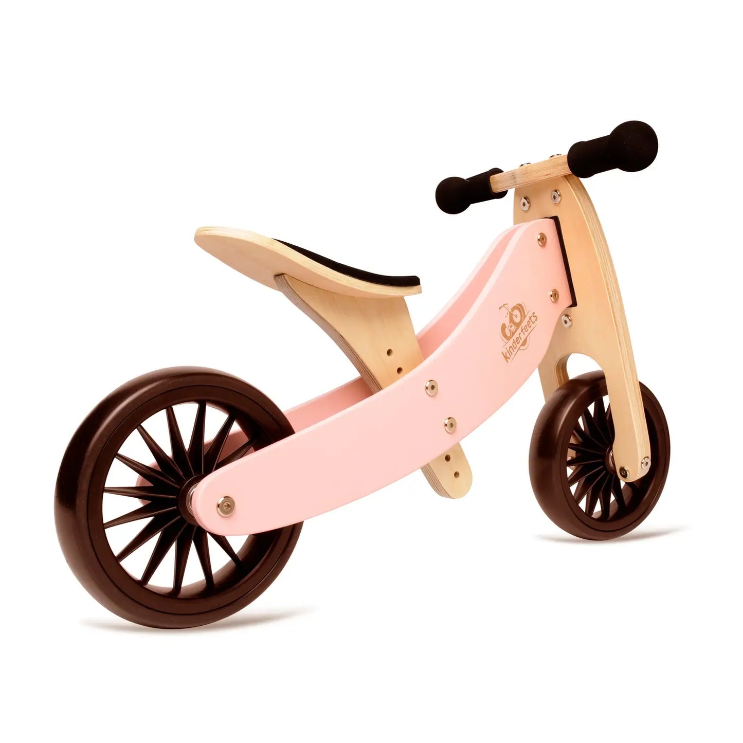 Tiny Tot Plus 2-in-1 Wooden Balance Bike & Tricycle Rose