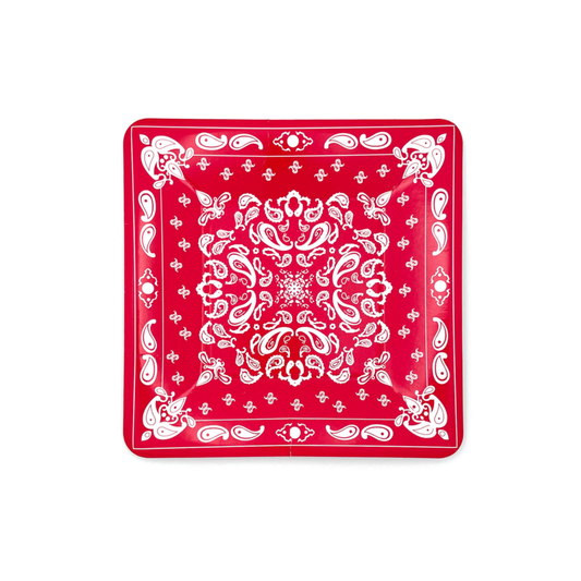 Red Bandana Dessert Plates (set of 8)