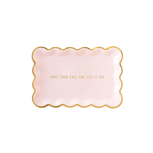 Cake By Courtney Scalloped Rectangle Paper Plate