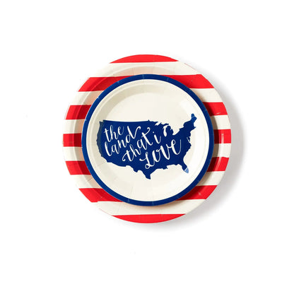 7" Stars & Stripes Round Paper Plate