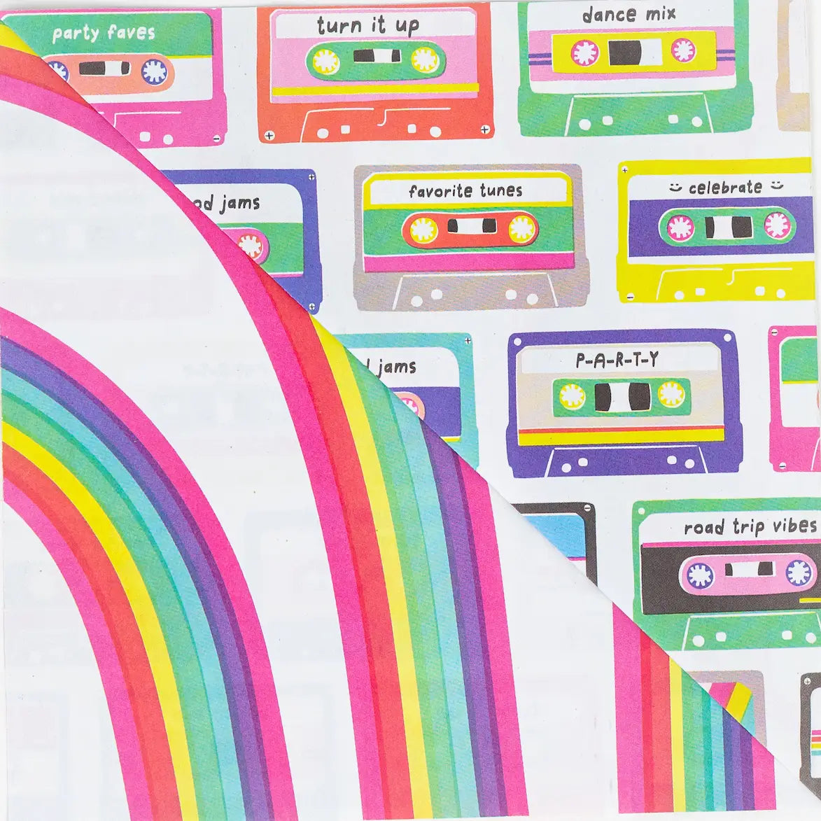 Mix Tape/ Go Bows • DOUBLE_SIDED • PARTY  ECO WRAPPING PAPER