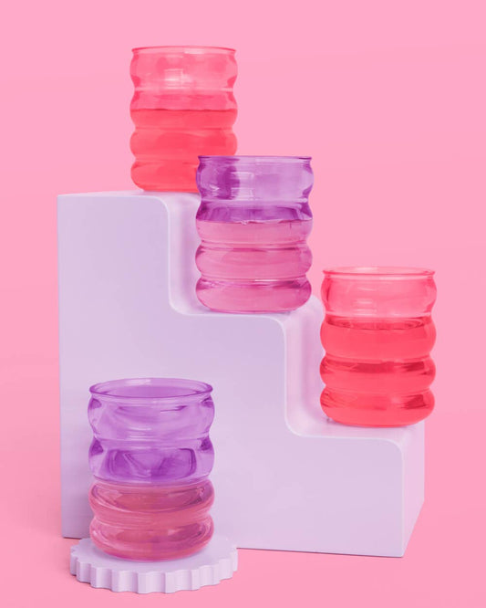 Wavy Reusable Acrylic Party Decorations Cups