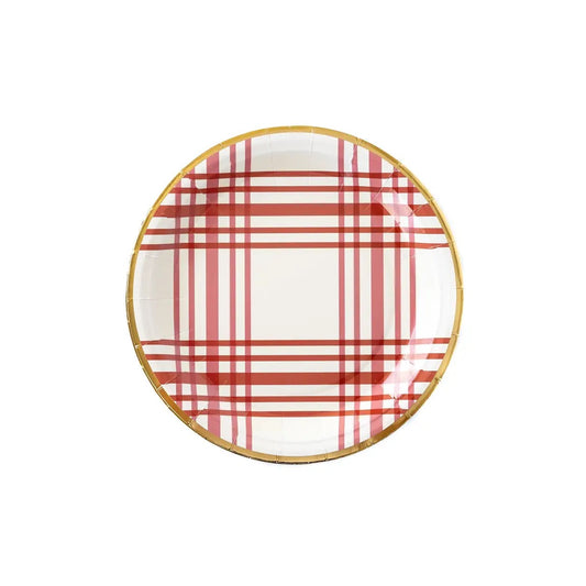 Harvest Plaid 9” Round Plate