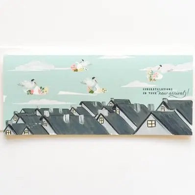 Rooftop Special Delivery Baby Card