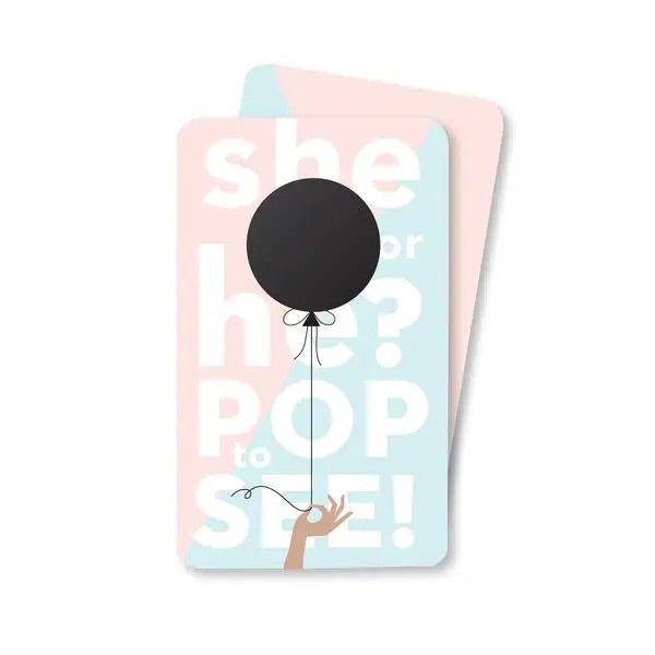 Balloon Gender Reveal Scratch-off Cards