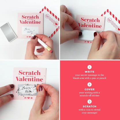 Scratch-off Valentines - Pink 18pk