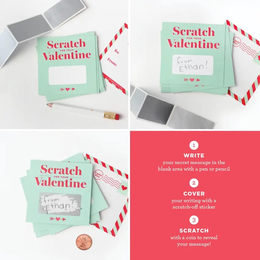 Scratch-off Valentines - Mint 18pk