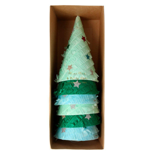 Fringed Christmas Tree Party Hat
