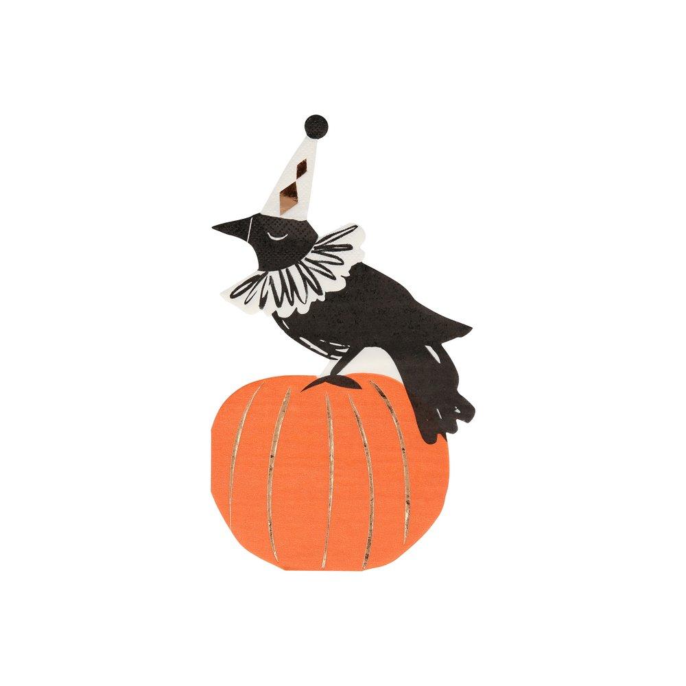 Vintage Halloween Crow Napkins (set of 16)