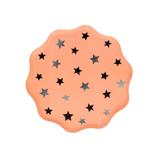 Pastel Halloween Star Pattern Plates (set of 8)