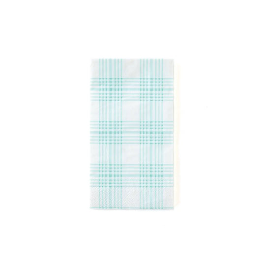 Blue Plaid Guest Towel Paper Napkin