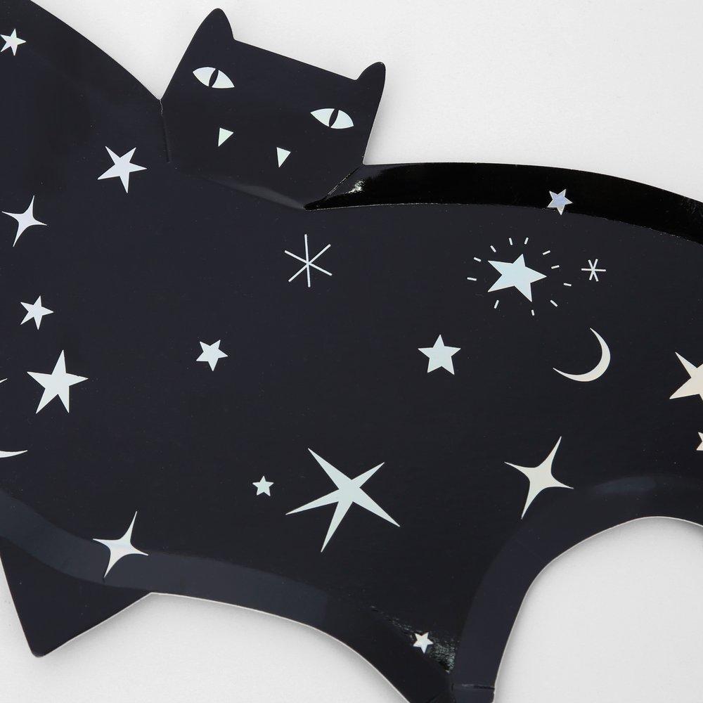 Sparkle Bat Plates (set of 8)