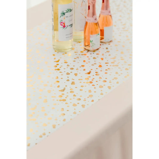 Decorative Paper Table Runner-Gold Confetti