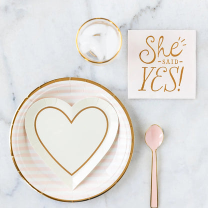 Bride to Be Striped 9" Plates