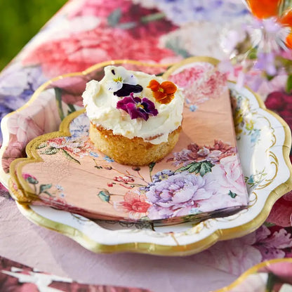 Truly Scrumptious Scalloped Floral Napkin
