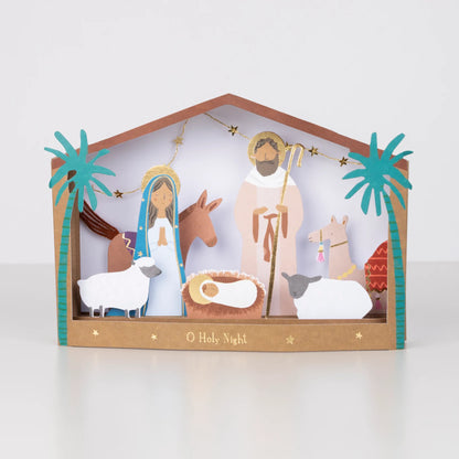 Nativity Diorama Christmas Card