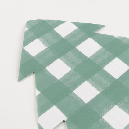 Green Gingham Tree Napkins