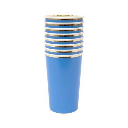 Bright Blue Highball Cups