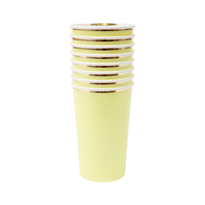 Pale Yellow High Ball Cups