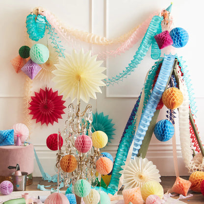 4 Bright Honeycomb Garlands