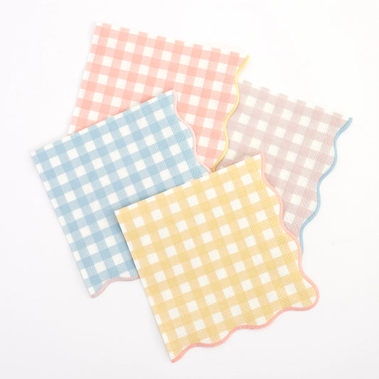 Gingham Small Napkins (x 20)